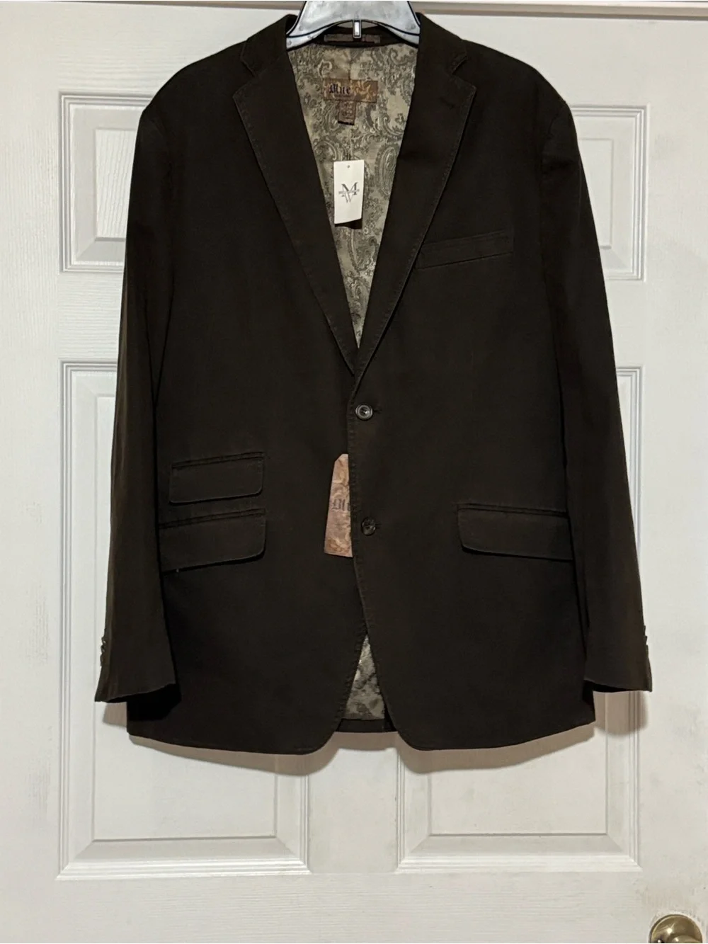 Pronto Uomo Blue Men's Dark Brown Blazer Sport Coat 111